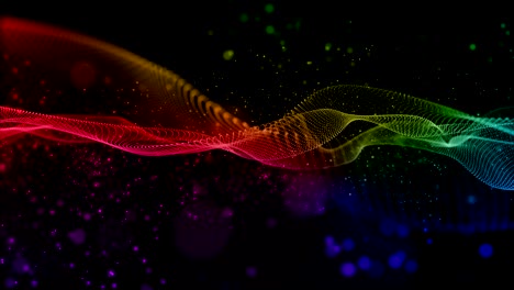 abstract multicolor wave background.