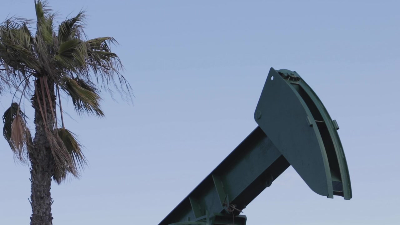 Oil pump head with tree (slow motion).