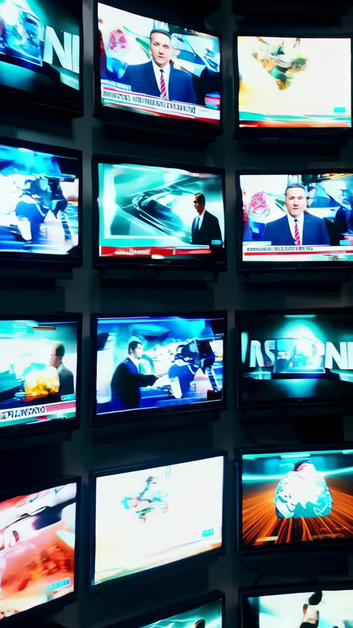 Wall of News Screens