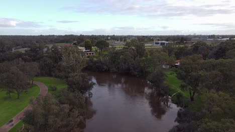 Scenic-Aerial-Flyover-Of-Swan-Valley-And-River