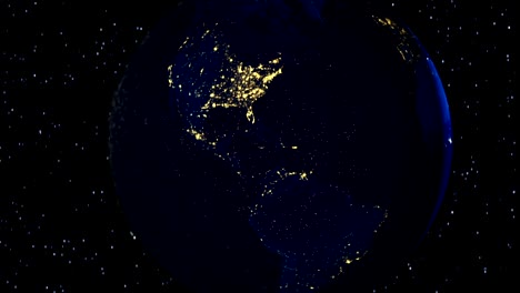 animation of the planet earth in the digital age.