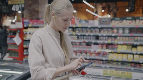 woman shopping at grocery store