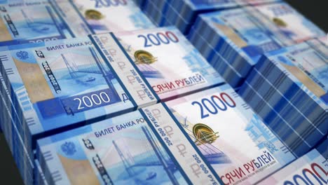 russian ruble rub money banknotes pack seamless loop
