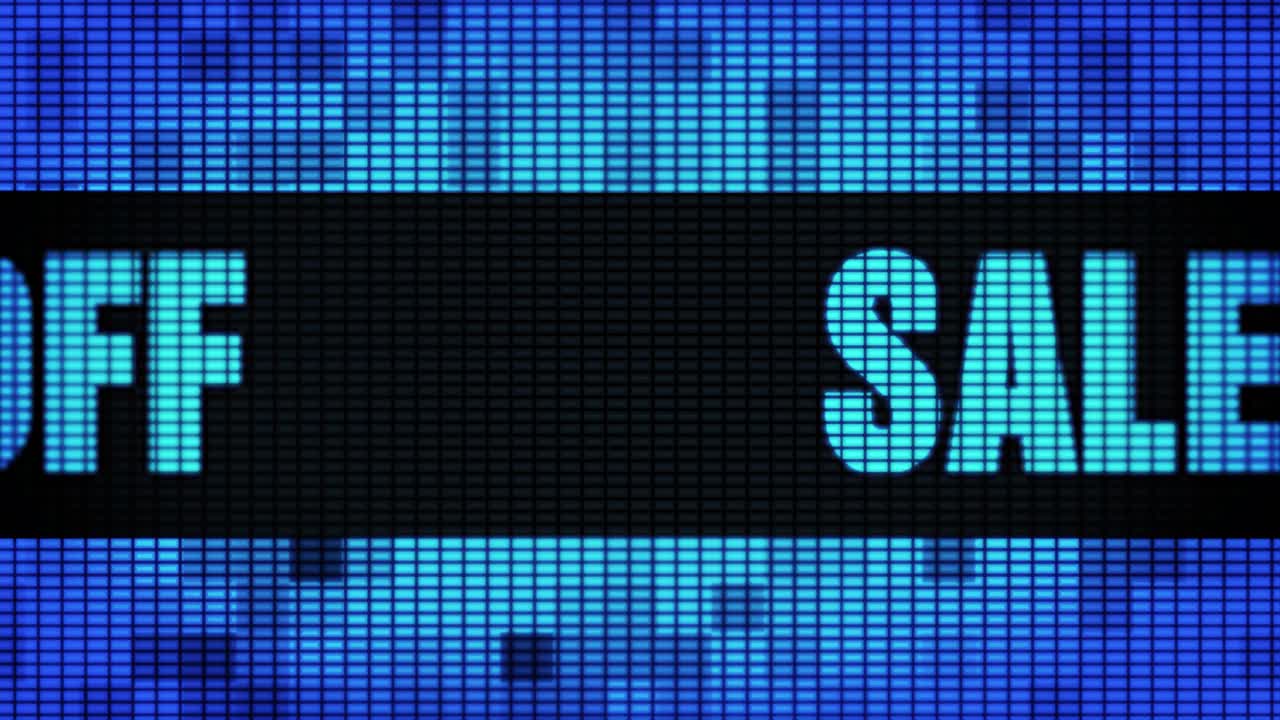 Digital Display Showing Sales Percentage Off