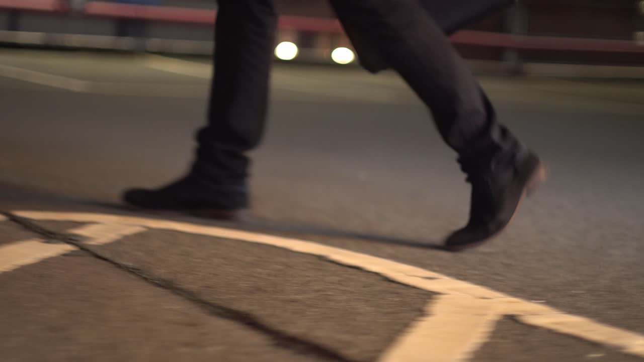 Businessman is walking on multi-storey car park after his work - 2 - LOG Footage