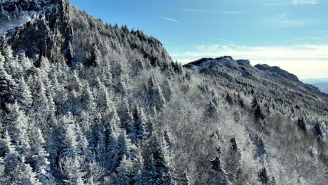 aerial tilt up grandfather mountain nc, north carolina