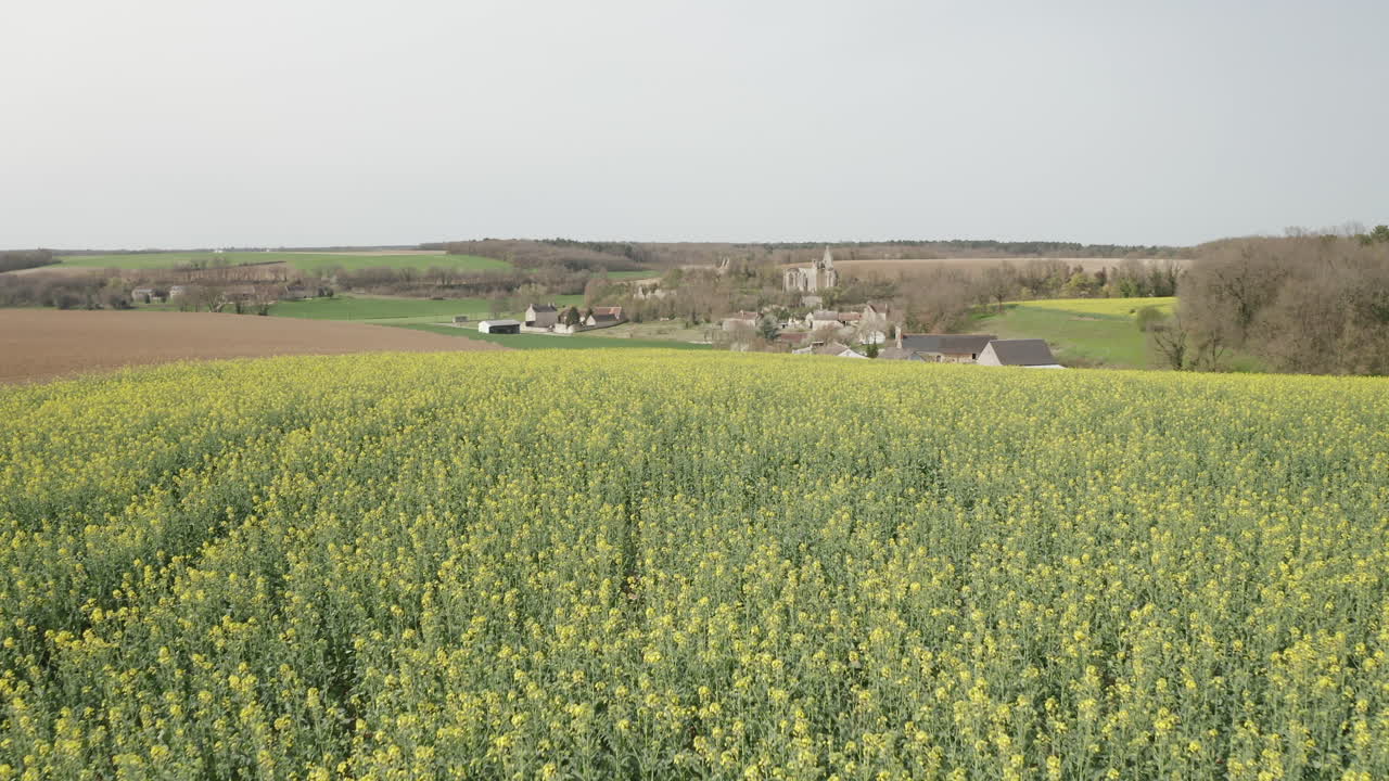 프랑스 로아르 계곡 에 있는 에본-레스-로체 근처 에 있는 라프시드  ⁇  의 공중 무인 항공기 시야