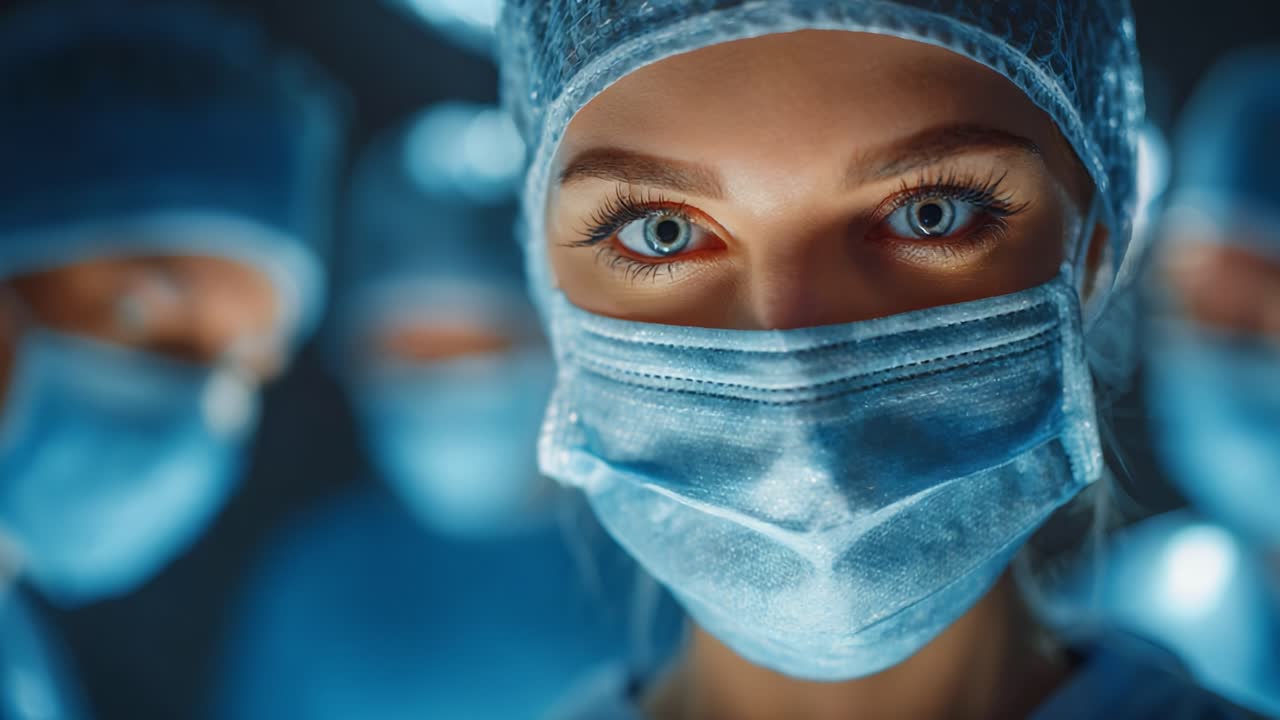 A Focused Healthcare Professional in Surgical Attire, Ready to Perform in a Team Environment, Showcasing Dedication and Precision in the Operating Room