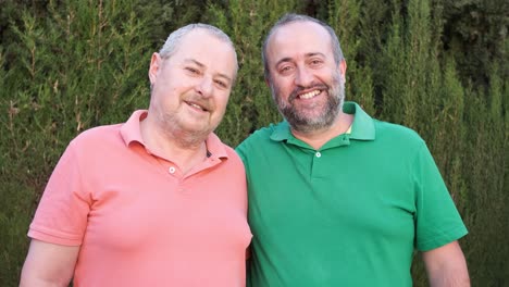 two middle aged men portrait