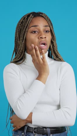 a woman's expressions of shock and contemplation