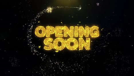 opening soon announcement with fireworks