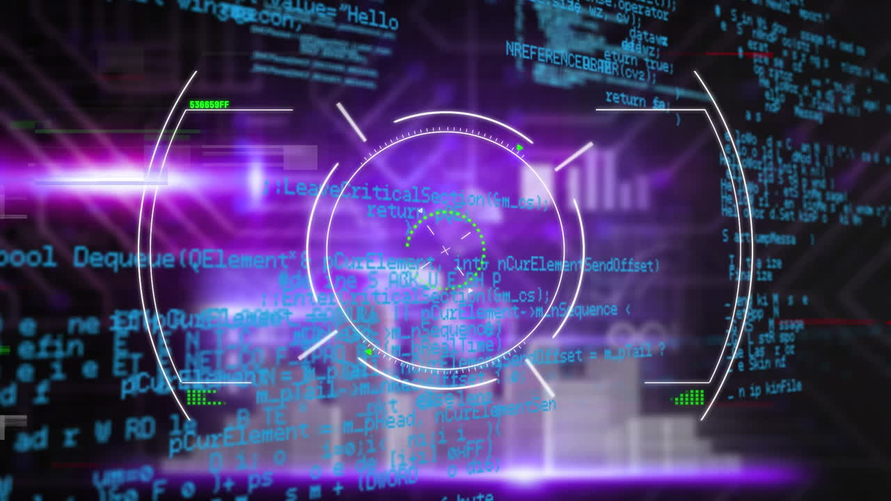 animación del escaneo del alcance y el procesamiento de datos