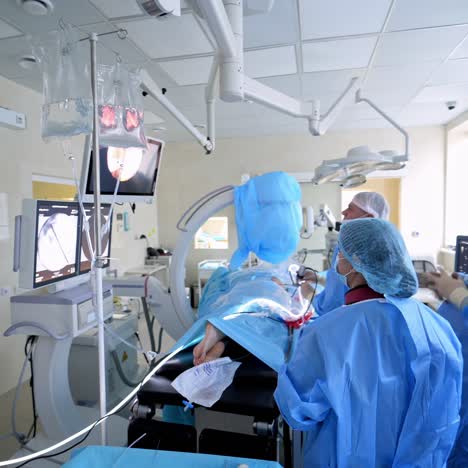 team of surgeons in operating room