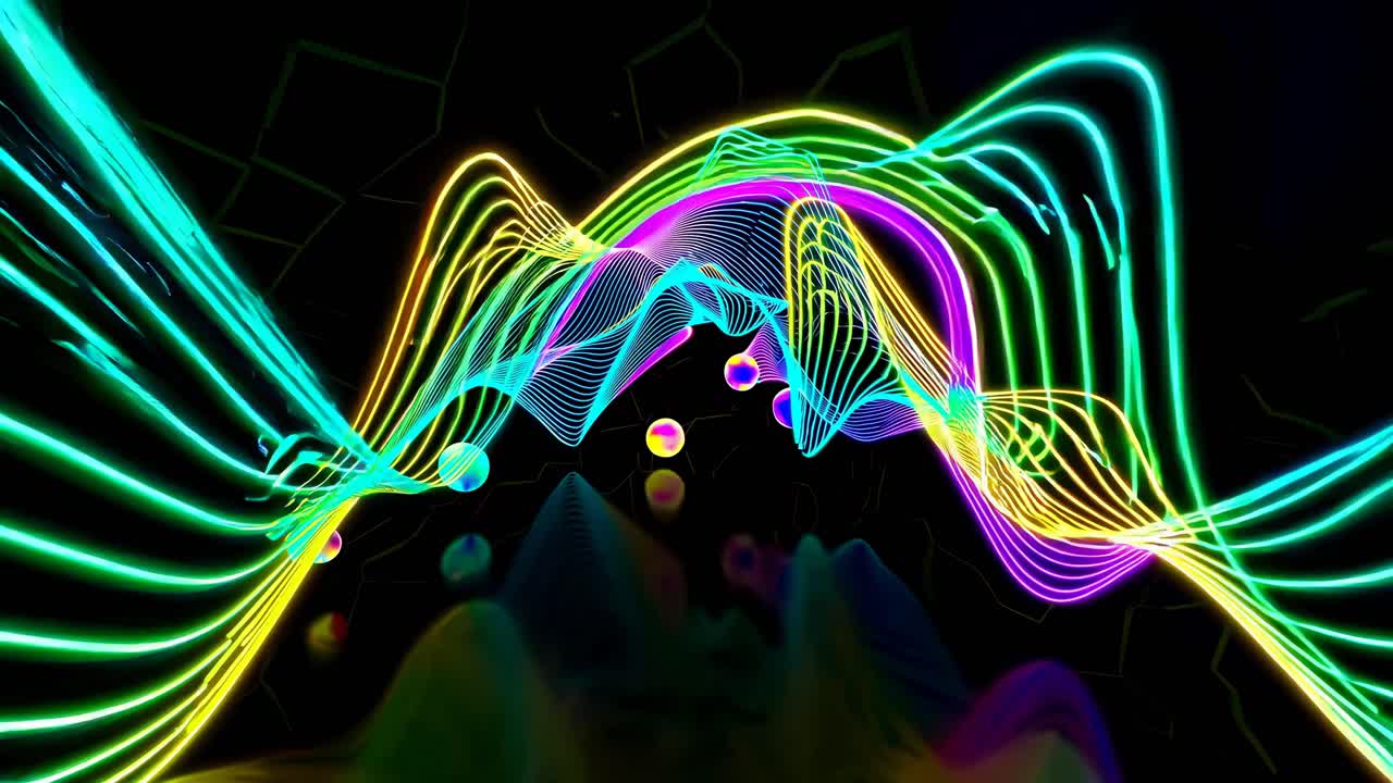 네온 빛나는 터널