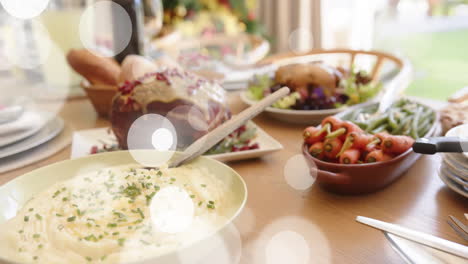 Animación-De-Puntos-De-Luz-Sobre-La-Mesa-Preparada-Para-La-Cena-Navideña-En-Casa.