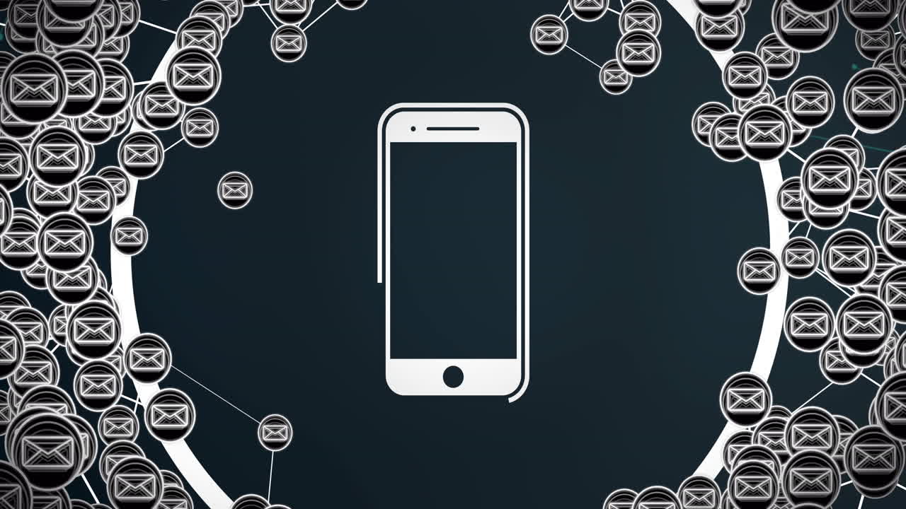 스마트폰에서 봉투 아이콘의 애니메이션