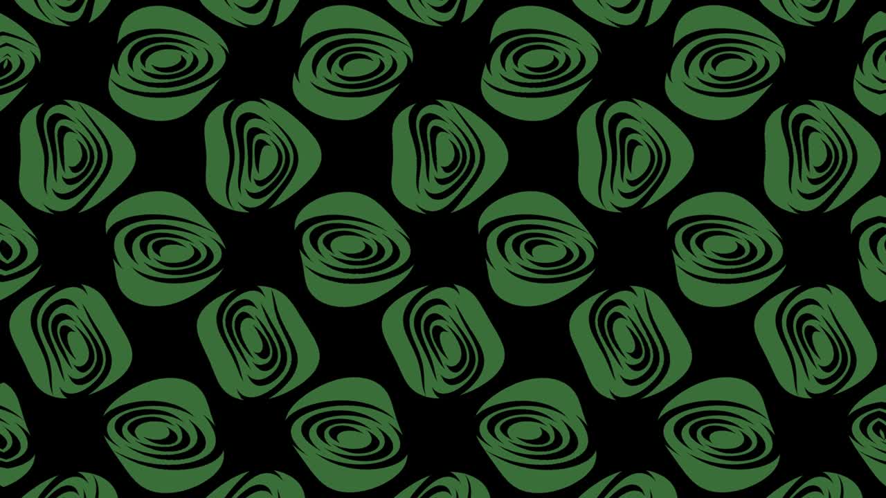 Colored pattern on a minimal black background.