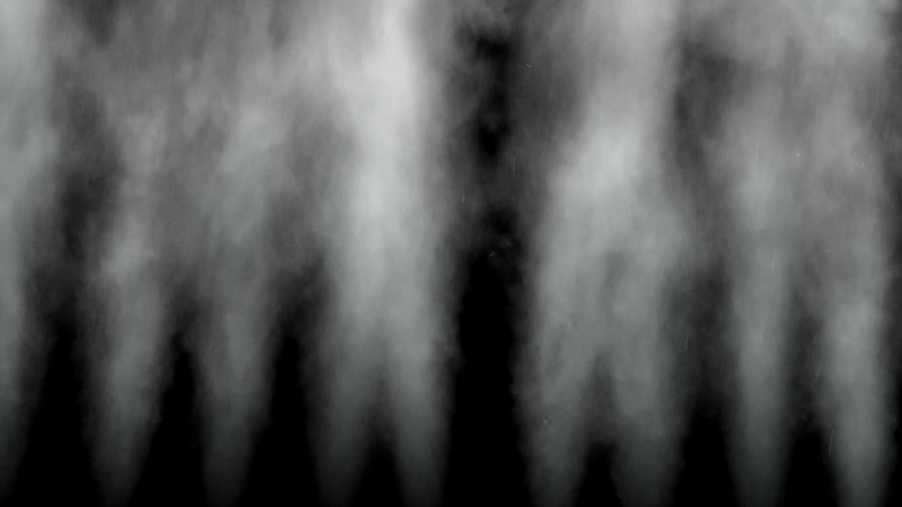 가스 제트가 줄지어 있습니다.