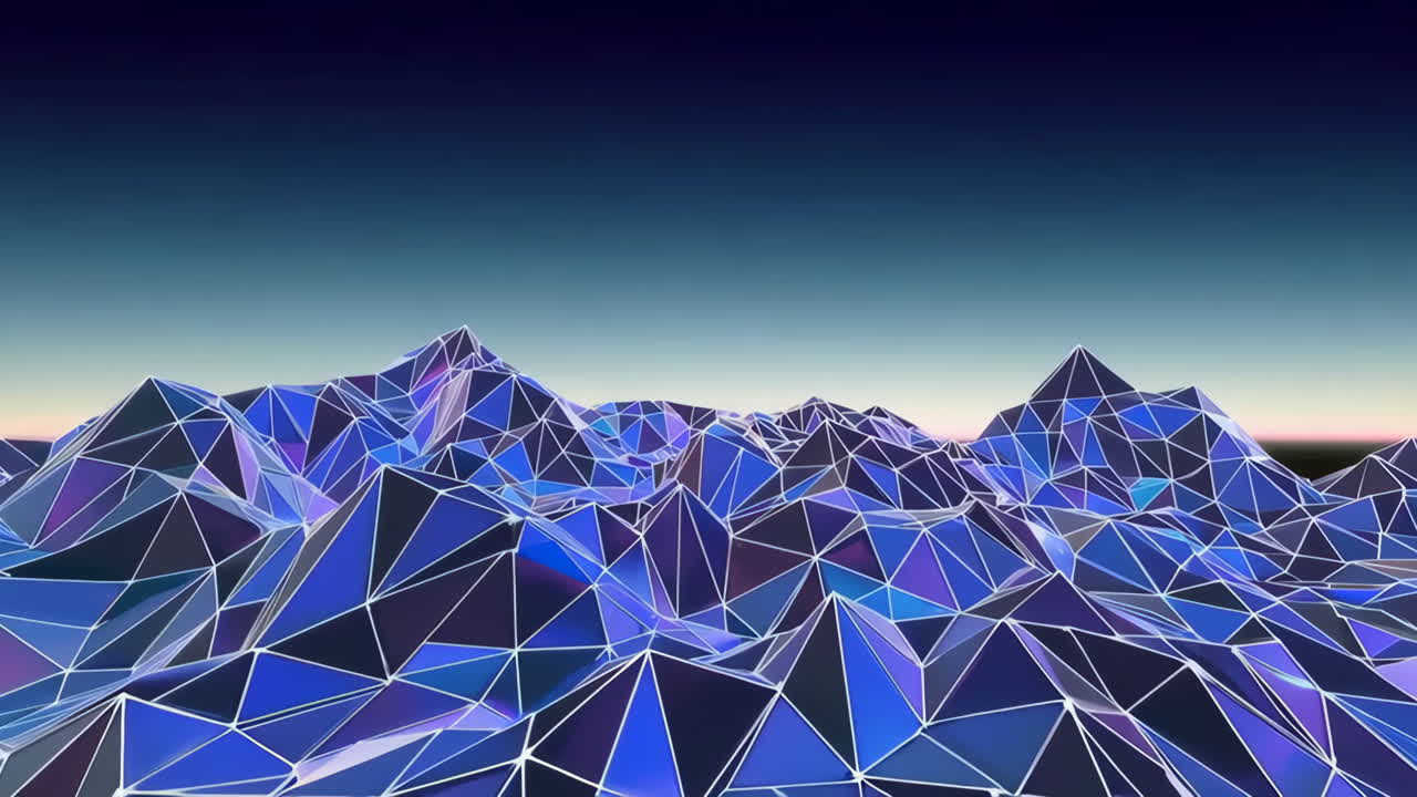Abstract Low Poly Mountainscape