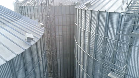 big metal factory construction. petrol huge metal equipment. aerial view.
