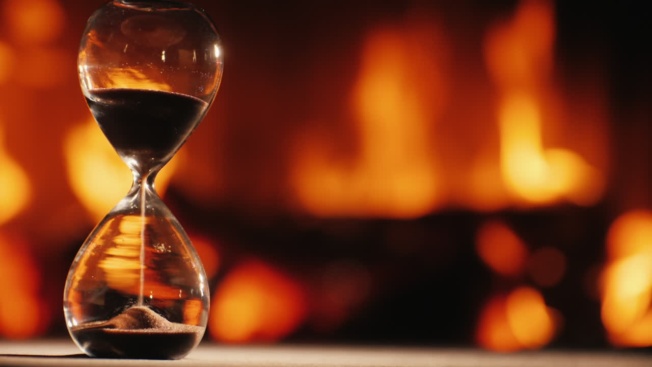 Zeitlupenvideo einer Sanduhr 2
