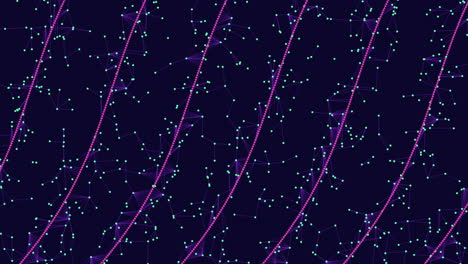 stelle e pianeti della costellazione cosmica su uno sfondo nero e viola