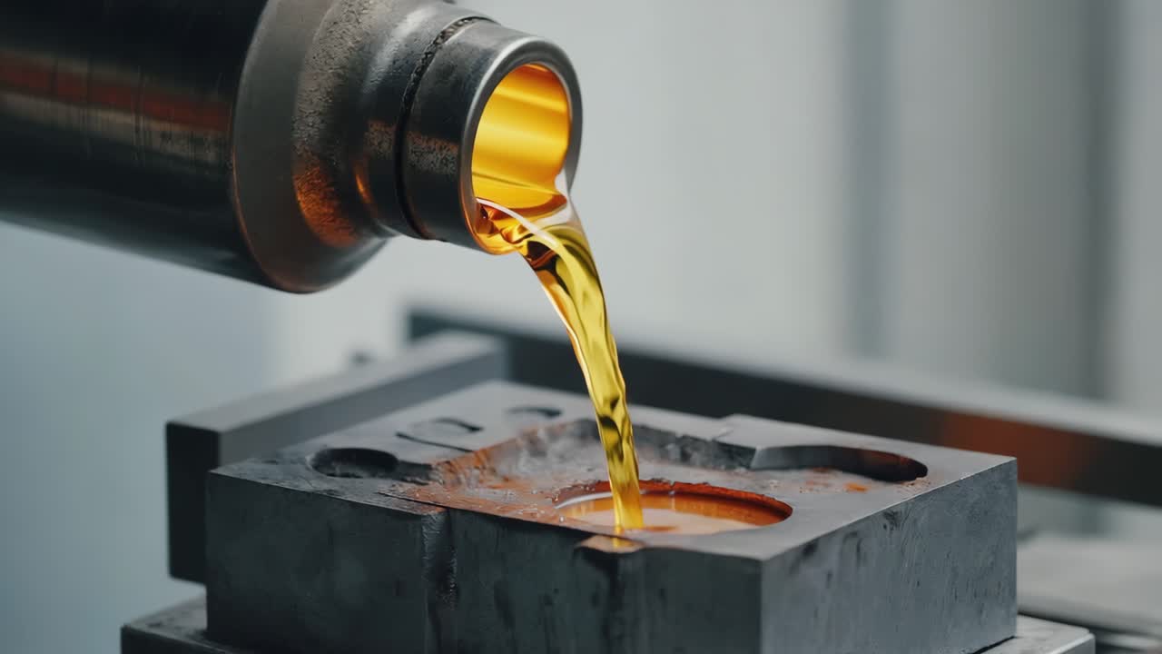 Pouring Oil for Machinery Maintenance