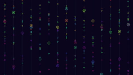 Colorful-floating-dots-on-black-background-in-circular-pattern