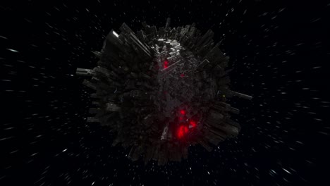 mundo de la ciudad hiperespacio zoom en fuera 3d bucle sin costuras