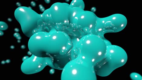 blob floating abstract tech bio liquid blood chemical paint background loop 4k