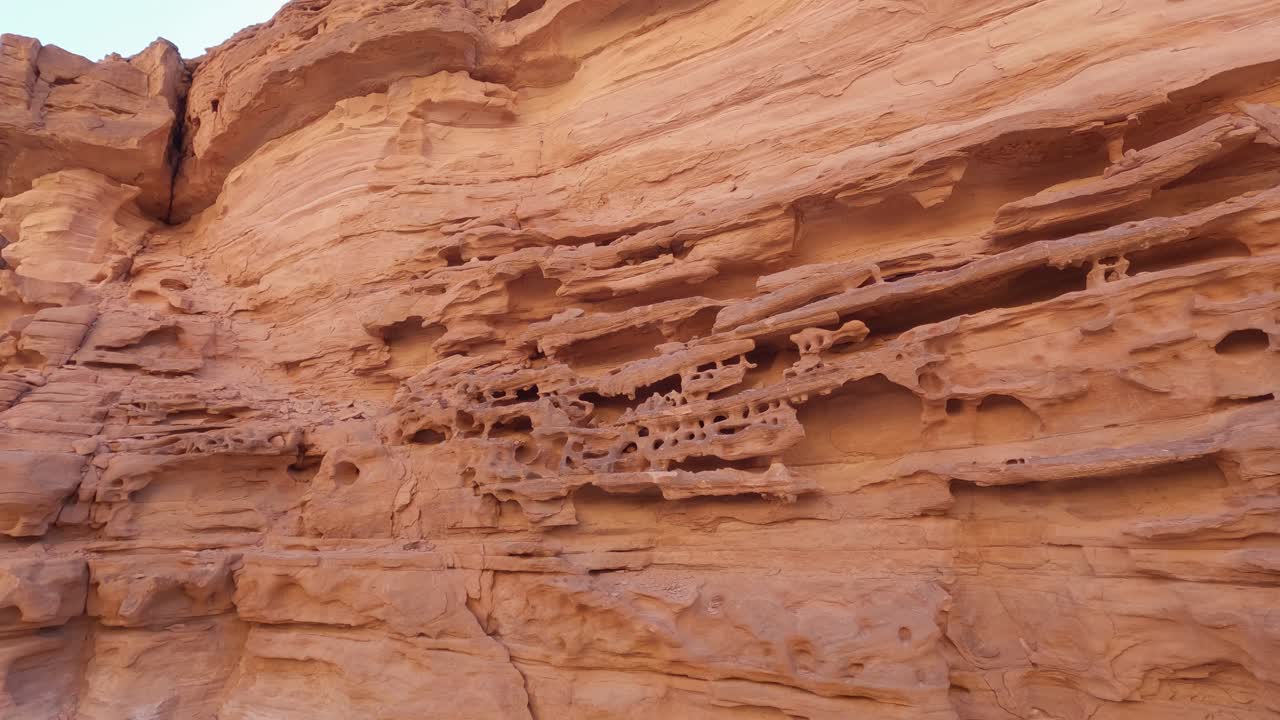 Rock erusion pattern at Colored Canyon in Egypt