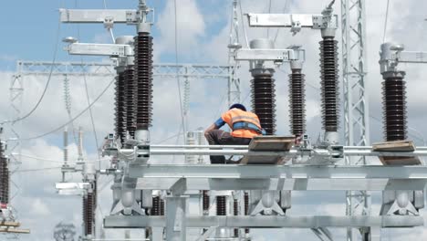 construction of a transformer substation