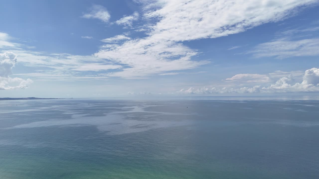 Aerial View Dolly of Coast in La Gi in the Afternoon