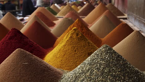 colorful spices displayed at a market