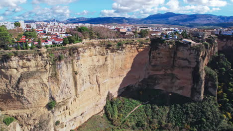 aerial shot of the city of ronda in southern spain