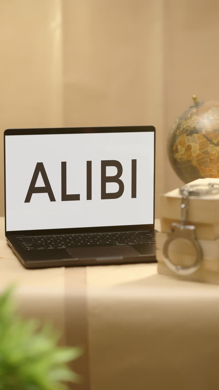 VERTICAL VIDEO OF ALIBI DISPLAYED IN LEGAL LAPTOP SCREEN