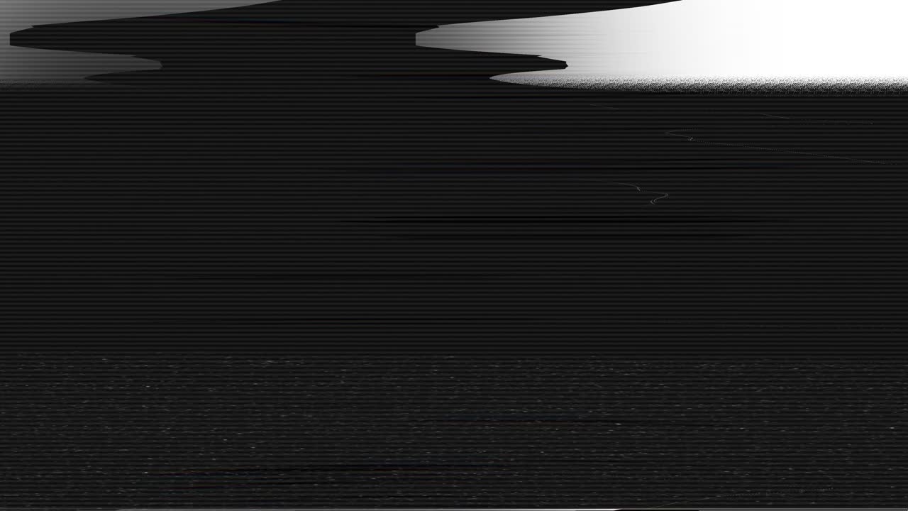 Digital glitch transition black and white loop animation noise static tv screen pixel noise