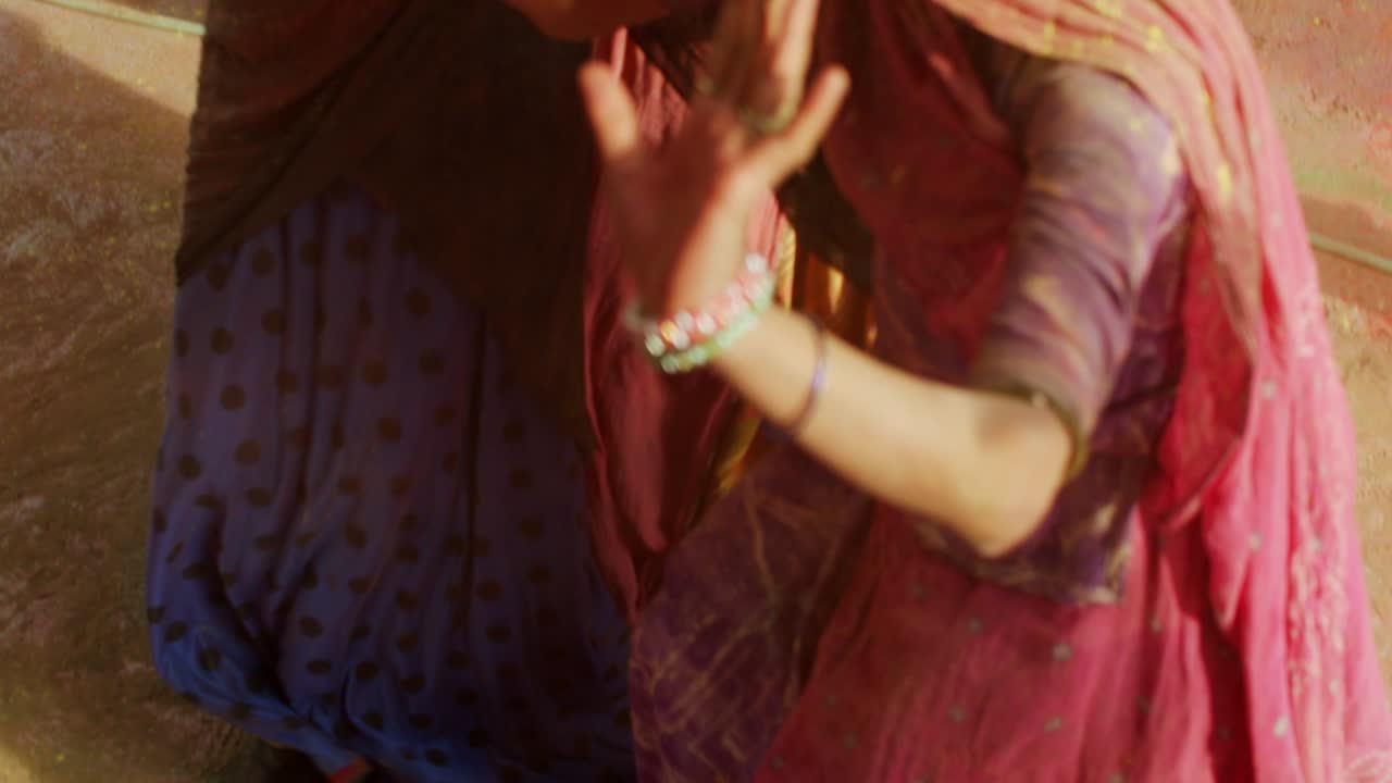 Rajasthan people celebrating the festival of colors Holi in India