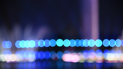 luces desenfocadas abstractas junto al lago