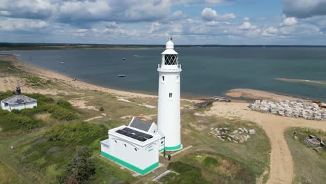 Hurst-Point-Leuchtturm-Hampshire-Großbritannien-Drohne,-Antenne