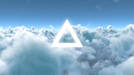 digital composite of a triangle symbol