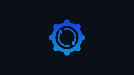 gear icon with arrows animation. 4k video