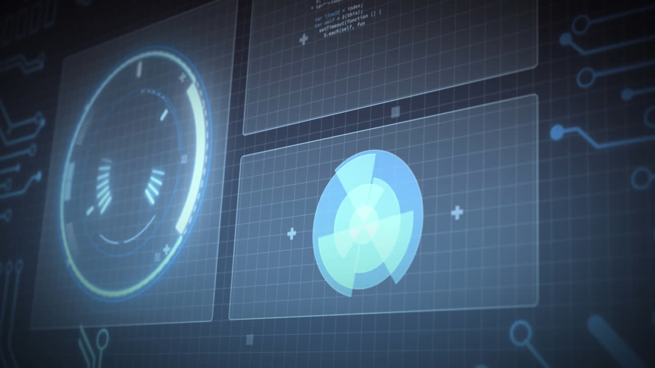 animación del procesamiento de datos en pantallas móviles