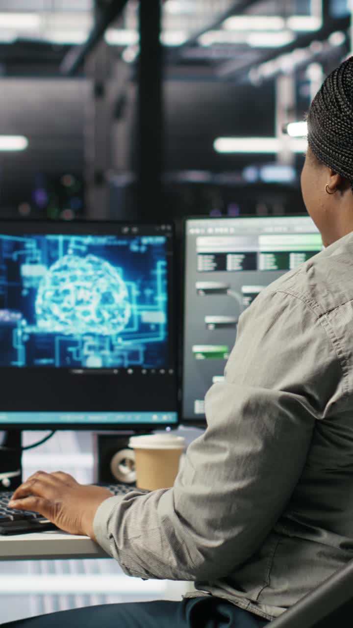 Vertical Video Server Farm Engineering Team Collaborating To Protect Against Data Theft