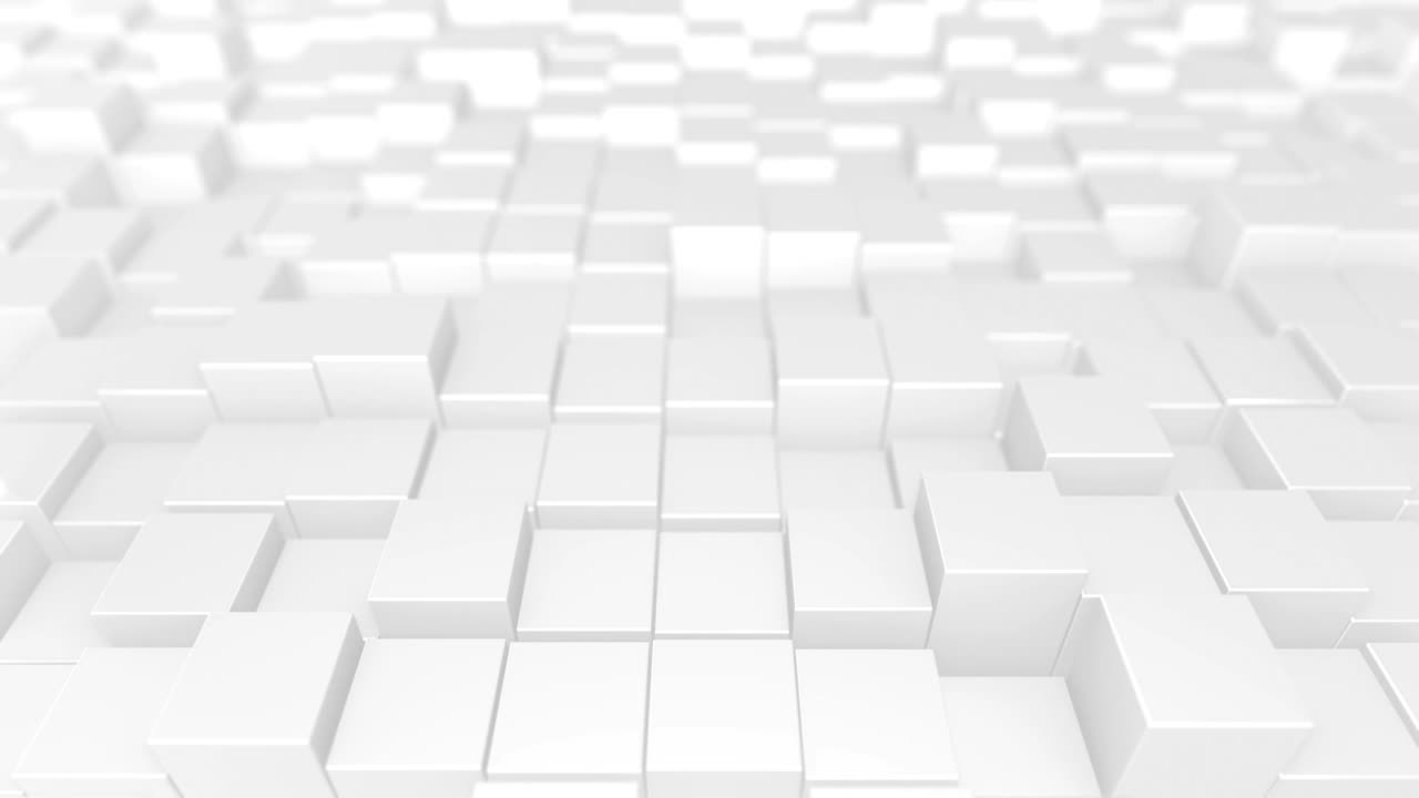 Abstract white cubes animation