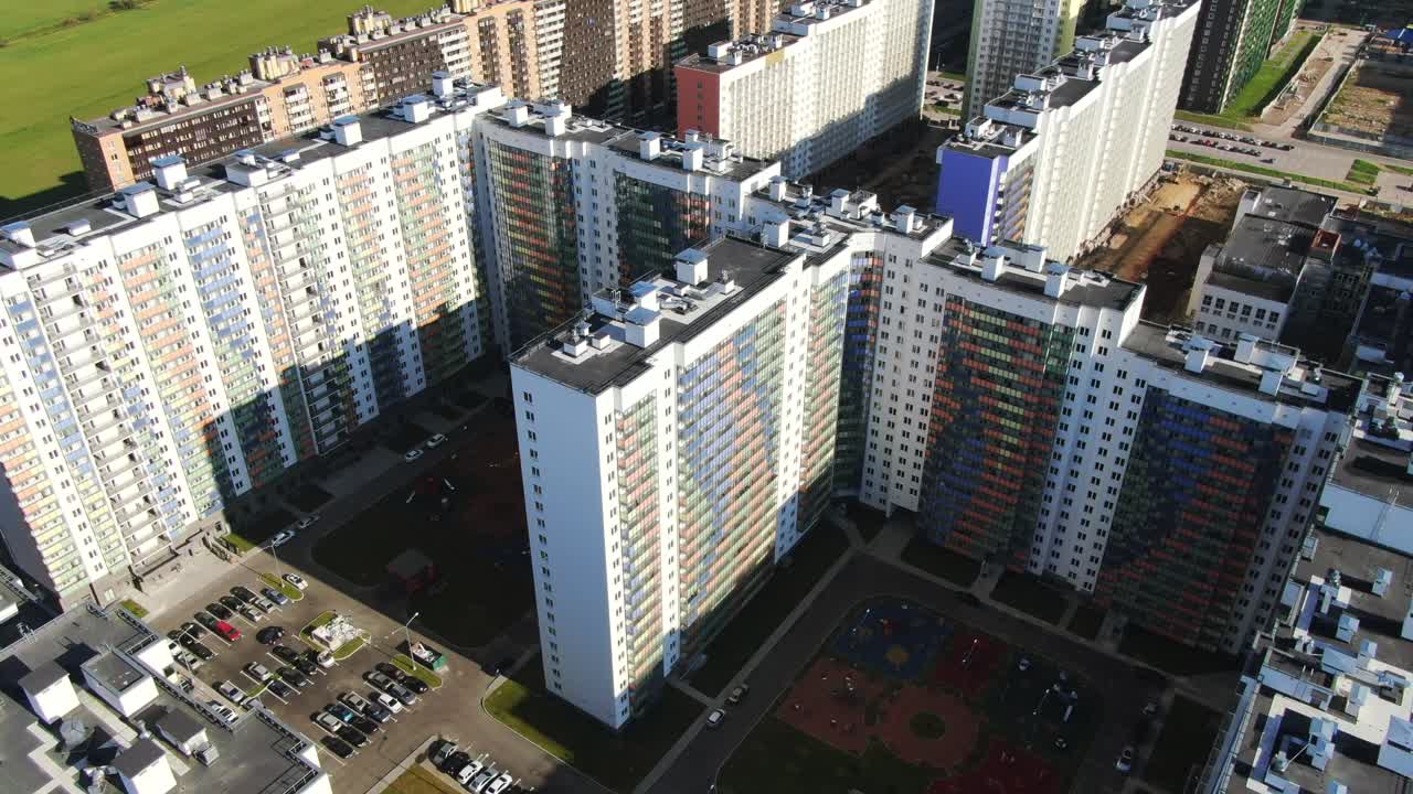 현대적 인 주거 단지 의 공중 사진