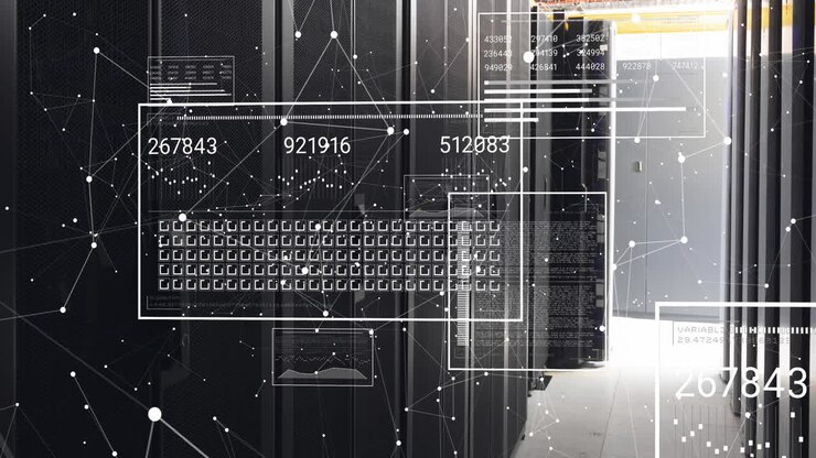 Animation of data processing over computer servers