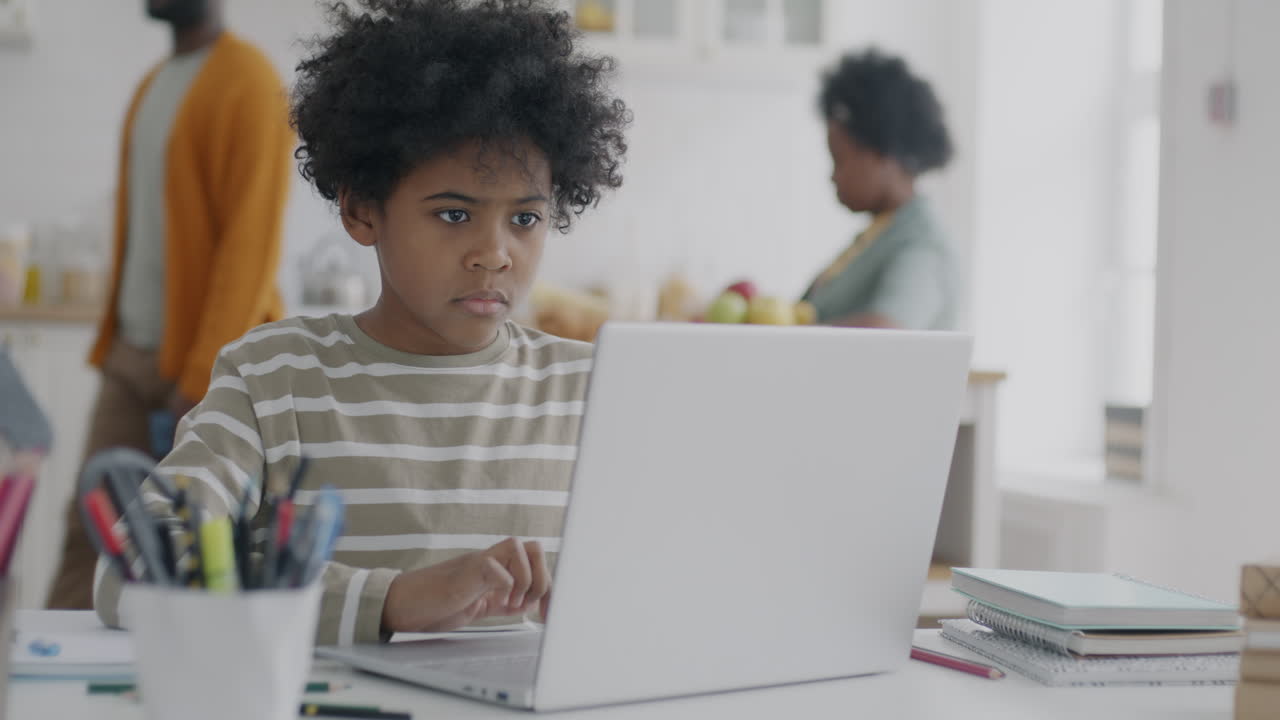 Child Doing Homework at Home