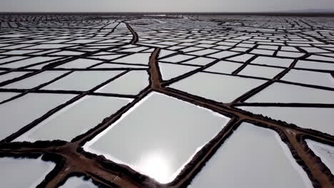 salt pans aerial view