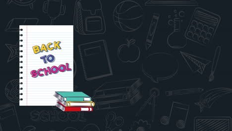 back to school video animation